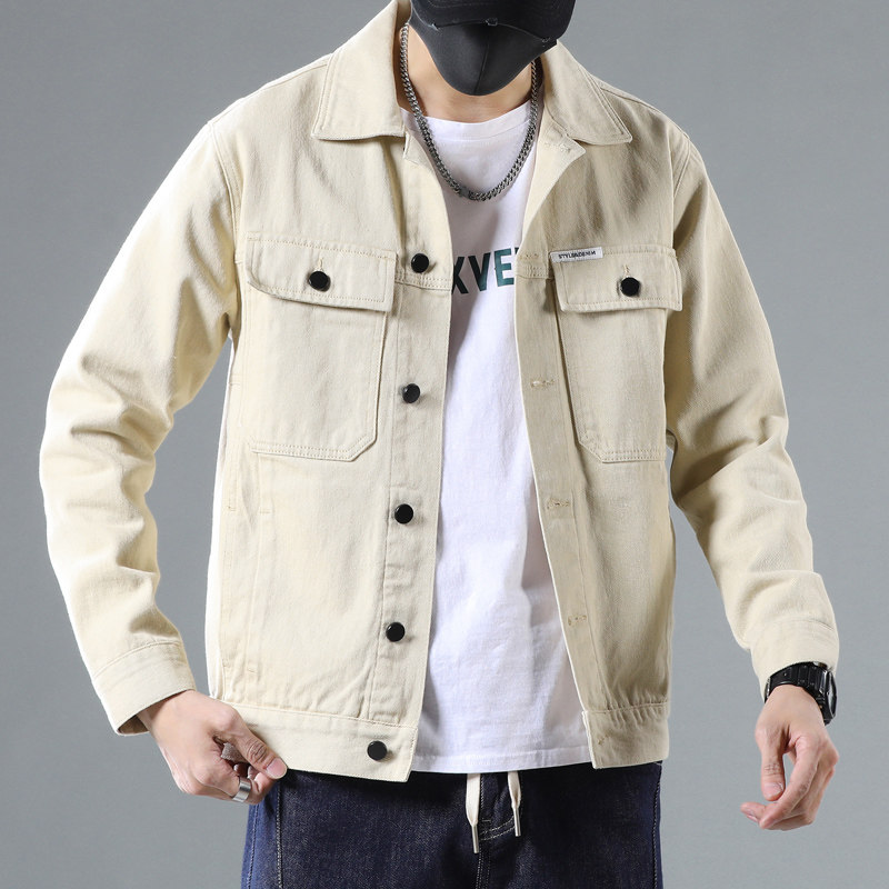 新款日系牛仔外套男秋季大码宽松夹克高街上衣服9001-P85,男装工装外套,电商A318