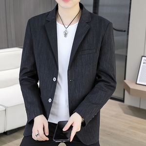西装外套男免烫高级感商务修身单西韩版潮流休闲西服秋季-P90图片