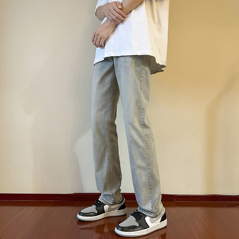 春季美式牛仔裤男款复古水洗直筒微喇高街vibe裤子男潮牌7149-P50,男装牛仔裤,电商A318