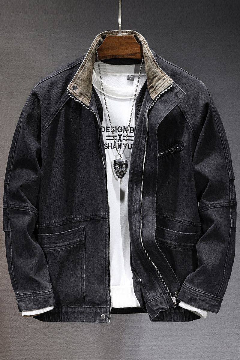 冬季新加厚牛仔夹克男保暖外套加棉可拆卸内胆棉衣341加棉-P140,男装夹克,电商A318