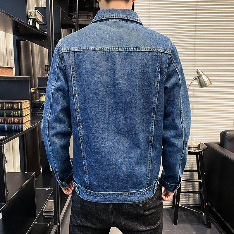 店主风潮牌秋季新款牛仔外套男士修身工装夹克休闲上衣8118-P75,男装夹克,电商A318