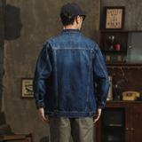 牛仔夹克男外套新款百搭潮牌休闲翻领工装上衣服男款秋季9008-P95，男装夹克，电商A318