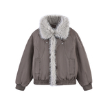 冬季座山雕复古毛领棉服夹克加厚宽松男女款外套ZSD02-P140，男装夹克，电商A318