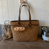 THE COLE羊羔毛托特包女2025新款 大容量毛绒包包高级感腋下包