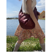 雏菊BellisPerennis2025SS 油画裙汉麻天丝木耳边短裙中长半身裙