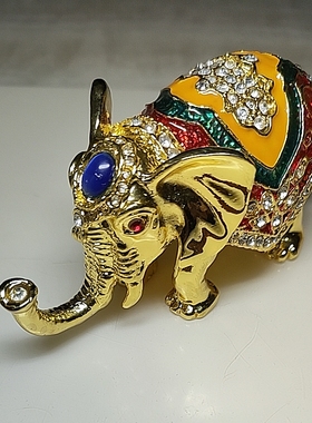 吉祥大象株宝盒首饰盒桌面摆设吸天财旺财送礼