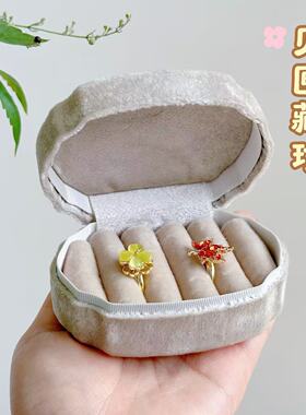 【贝匣藏珍】丝绒海贝壳精致首饰盒 戒指耳钉收纳盒 8369