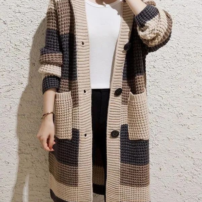 胖mm秋冬中长款连帽针织衫