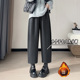 145xxs七分毛呢阔腿裤 宽松休闲萝卜哈伦裤 女秋冬新款 小个子八分裤