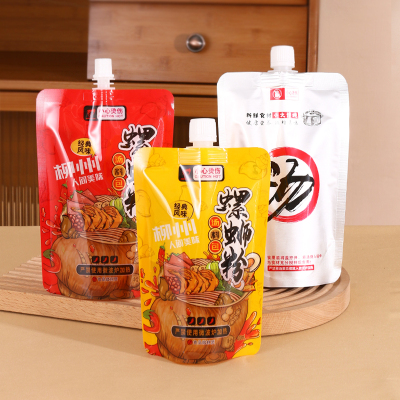 螺蛳粉汤打包袋外卖汤料袋商用分装袋子热汤面汤自立吸嘴袋食品级