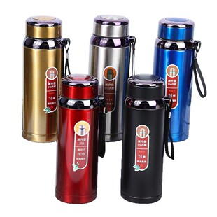 316不锈钢水壶大容量旅行壶户外提绳便携保温杯商务办公保温水杯