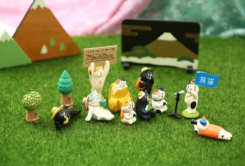 5件包邮decole新品探险登山野营系列三毛猫旅猫concombre帐篷