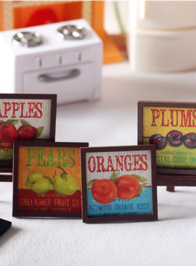 木油画微缩娃娃屋壁画