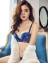 Honey Kiss Sexy Lace Gathering Half Cup Tương phản Bộ áo ngực Phụ nữ Không có vòng thép Nhận sữa Điều chỉnh đồ lót áo nâng ngực tạo khe