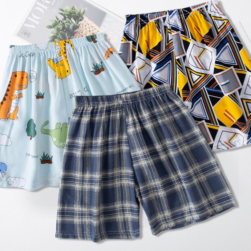 男童女童棉绸冰丝睡裤短裤家居裤
