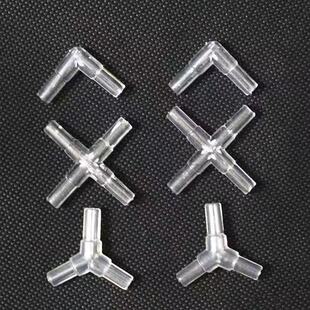 鱼缸氧气泵分流器透明转弯接头水晶三通四通增氧泵气管配件