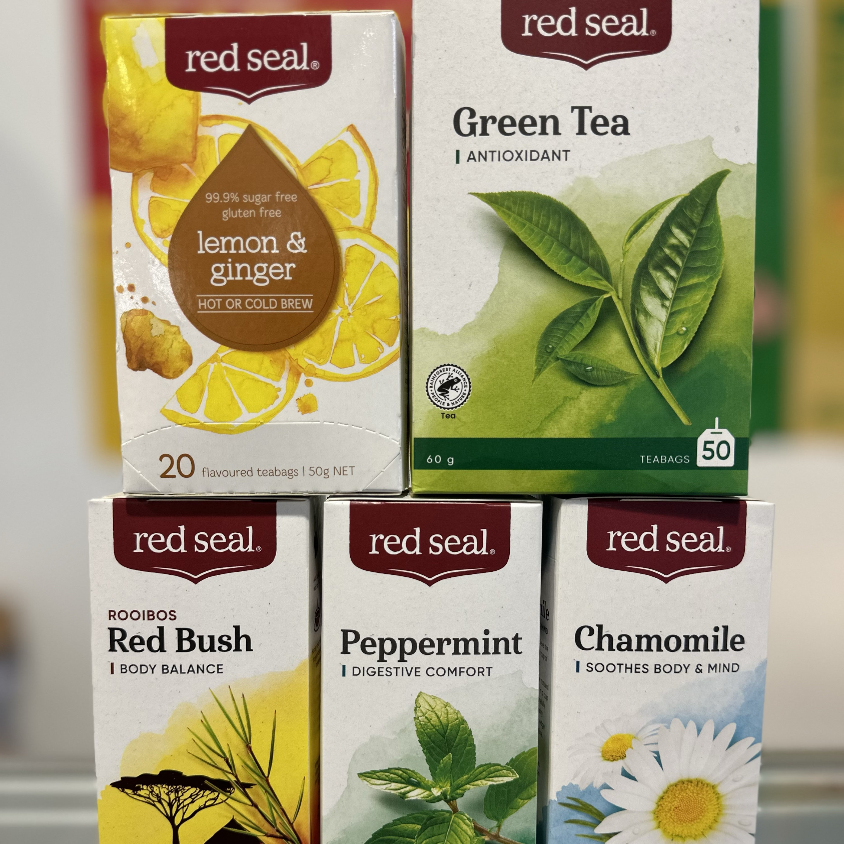 新西兰超市直邮Red Seal红印养生茶包水果覆盆子血橙养颜盒装图片
