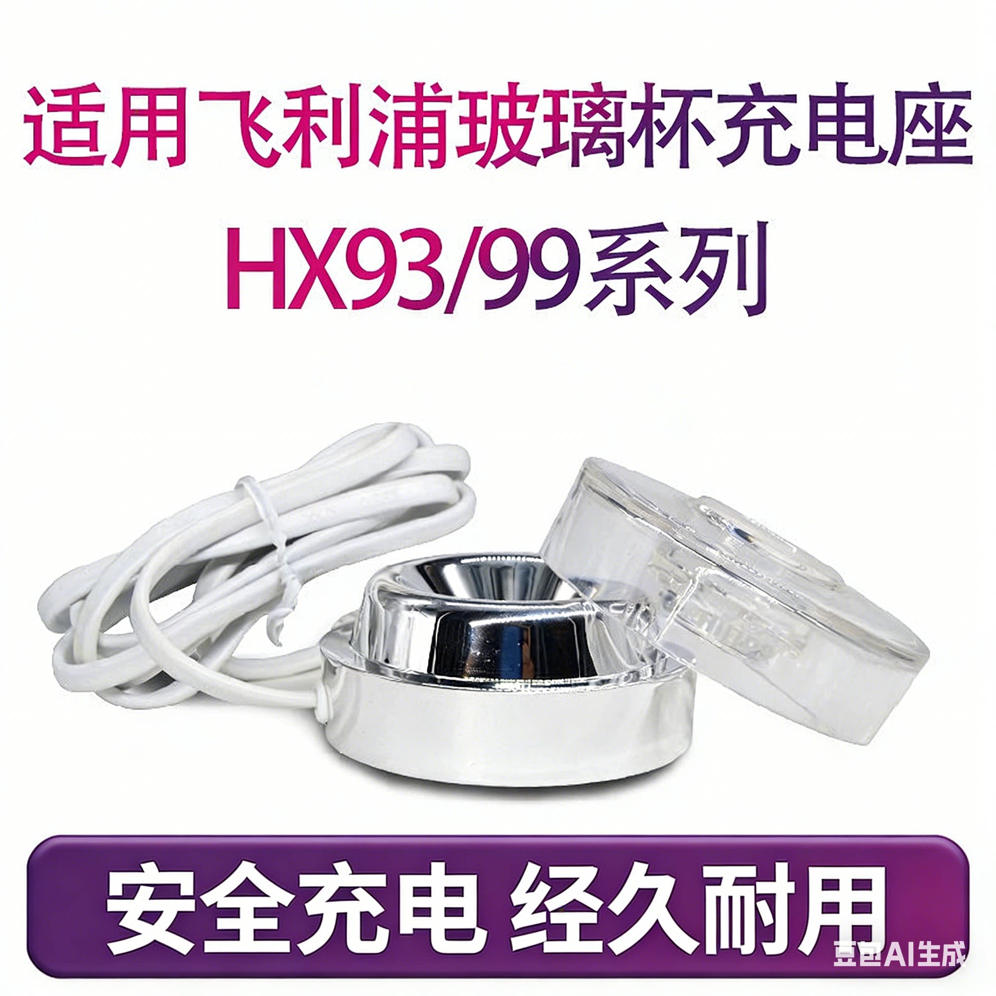 适配飞利浦电动牙刷HX9911 9924 9954充电器底座玻璃杯配件HX9100