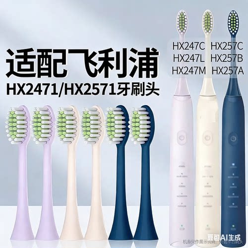 适配飞利浦电动牙刷头HX247L/247M/247C/2471/2571替换通用宝藏刷