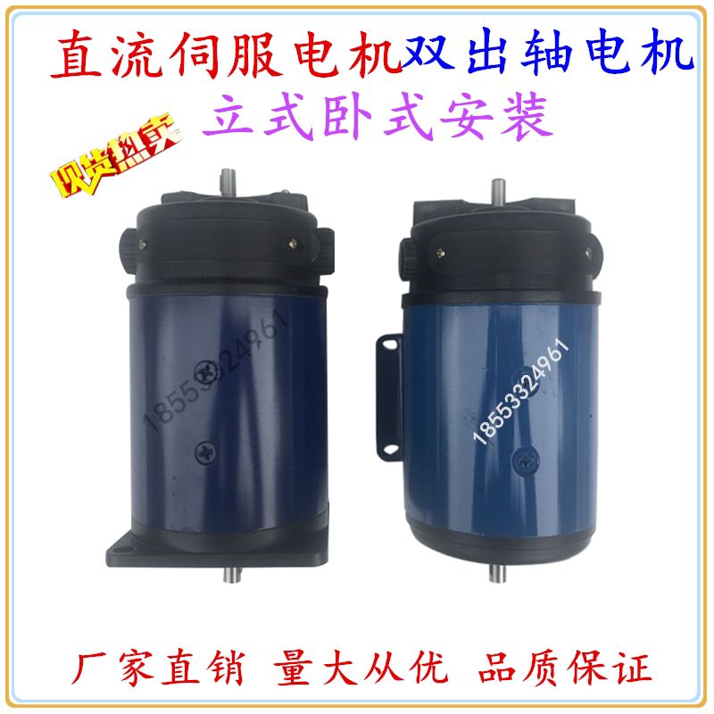 教学设备专用电机110SZ51AA3 双出轴直流电机 博山微电机立卧两用
