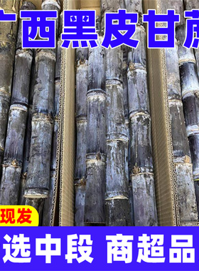 正宗广西黑皮甘蔗新鲜批发水果新鲜当季整箱一级中段品质鲜甘蔗