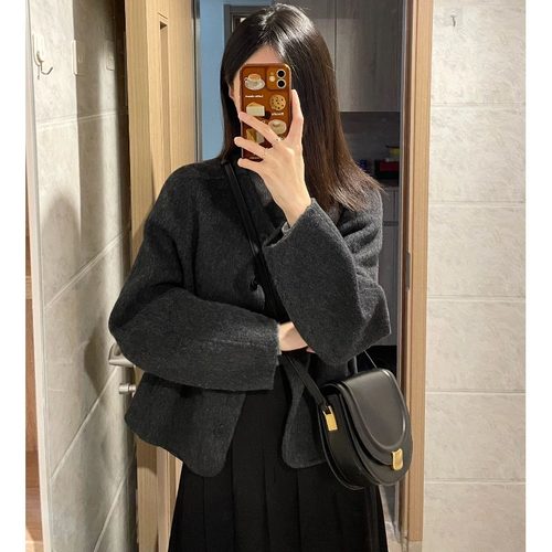 小香风毛呢外套法式高级感小个子