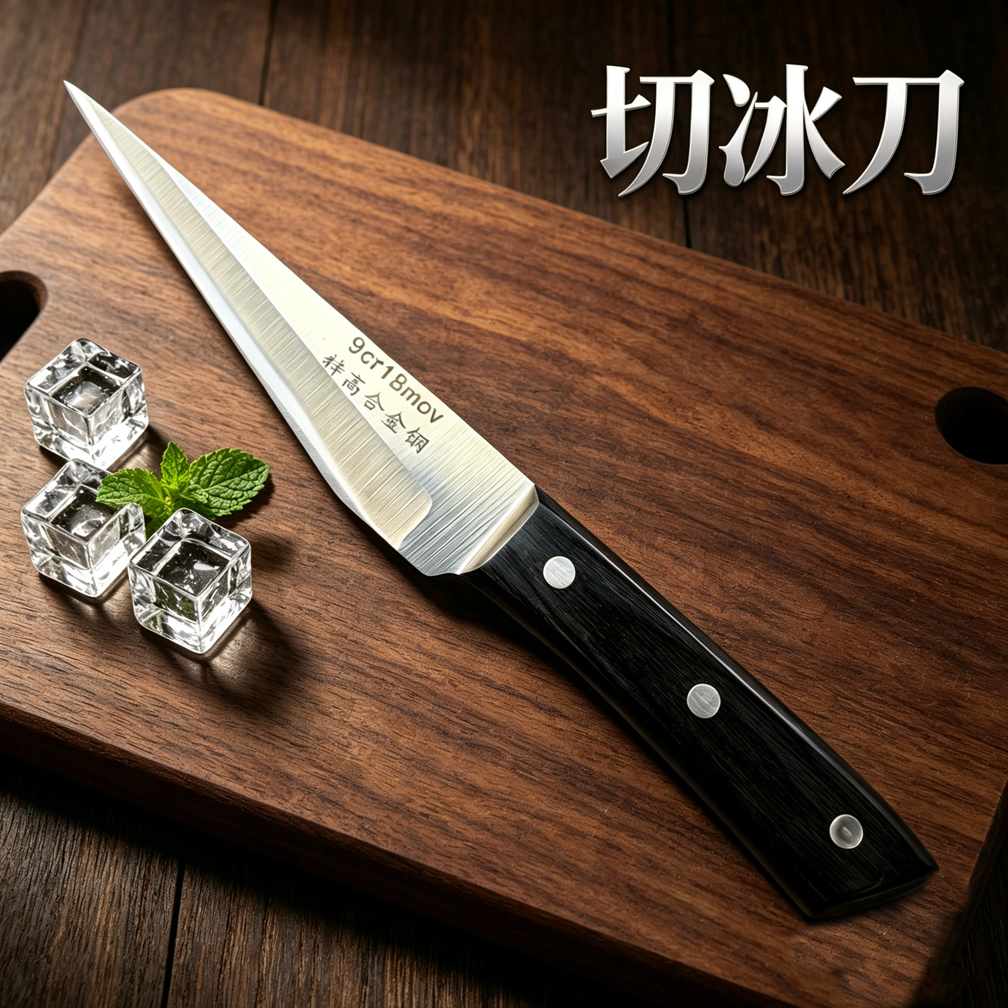 酒吧切冰刀专业削冰块多功能合金钢锋利开刃刀具调酒师修冰专用刀