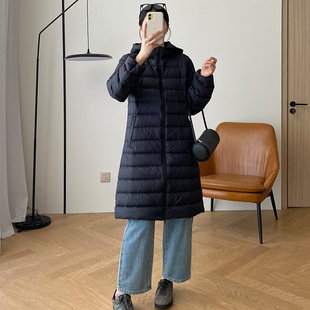 休闲轻薄连帽中长款 B41冬季 保暖羽绒服 高品质户外保暖羽绒服