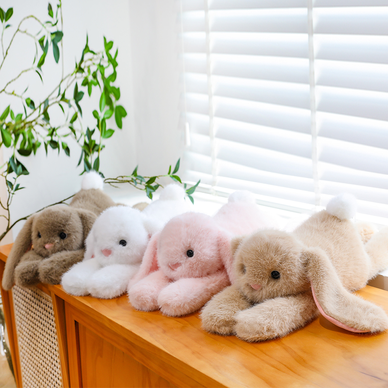 可爱长耳兔毛绒玩具公仔萌萌兔毛球挂件布偶娃娃安抚娃娃生日礼物