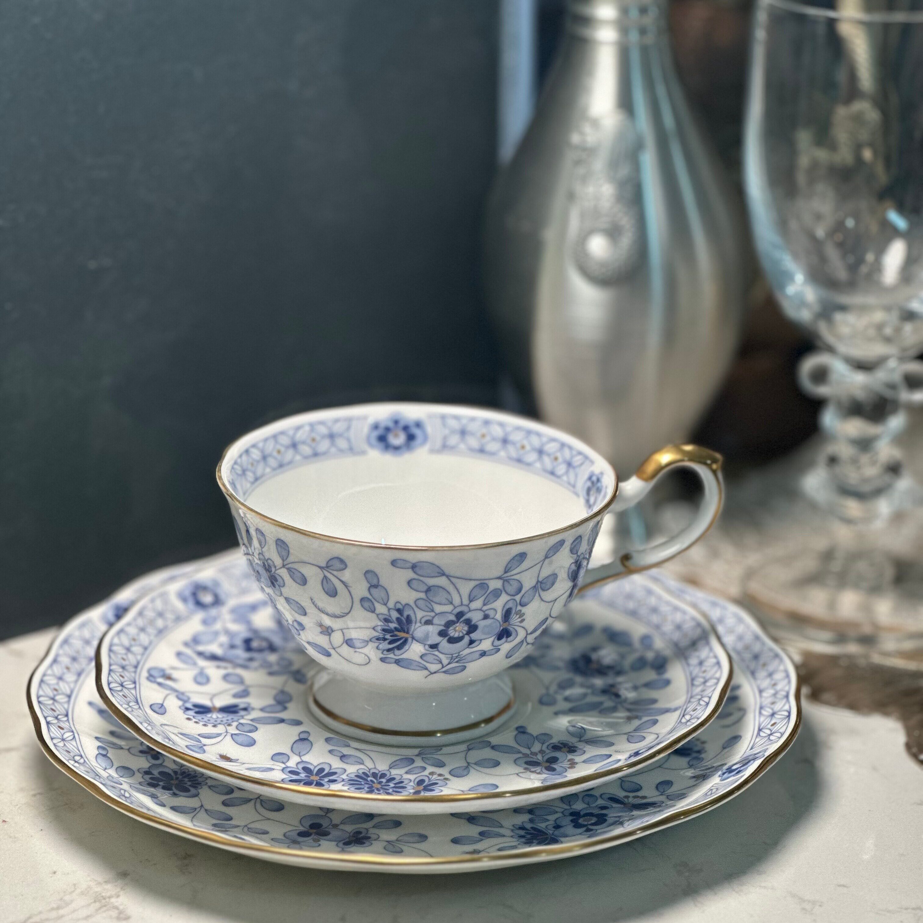 鸣海米兰咖啡红茶杯三件套
