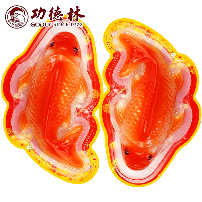 功德林年糕鱼年年有余鱼年糕鲤鱼430g糯米糕点老字号年货素食