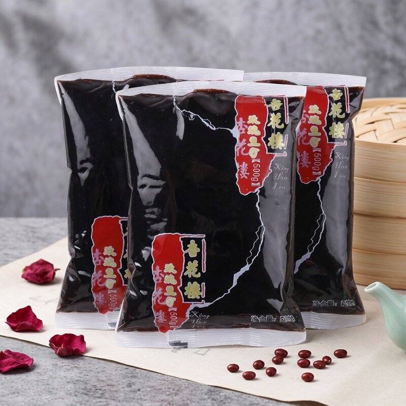 杏花楼豆沙馅玫瑰豆沙馅料家用500g糕点烘焙点心赤豆红豆沙馅料