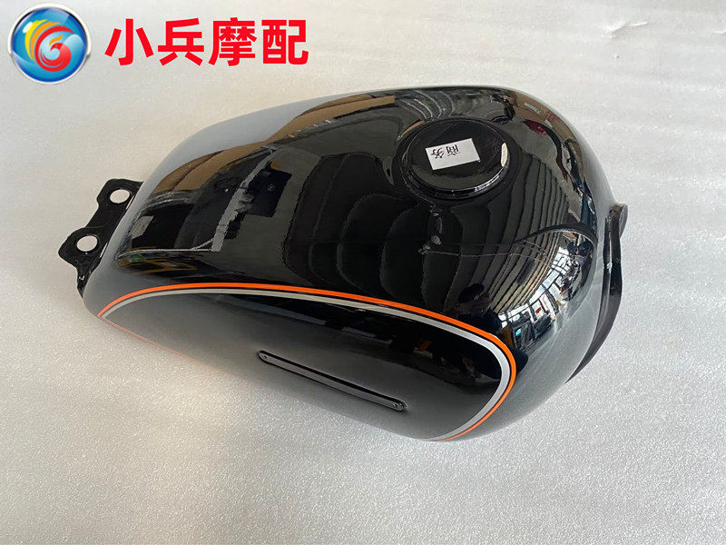适用豪爵铃木GN125-2小太子摩托车油箱 燃油箱 黑色