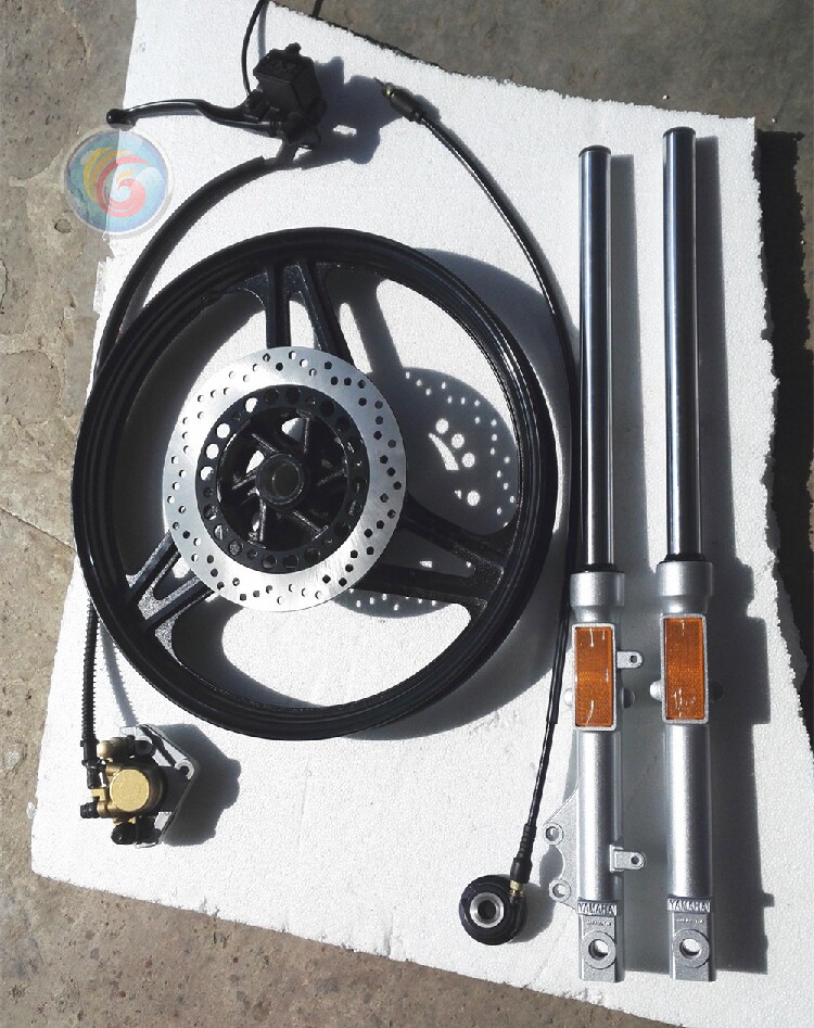 适用雅马哈天戟YB125E YB125S鼓刹改碟刹钢圈减震刹车泵米表齿线