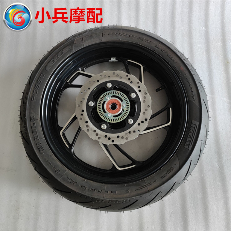 适用铃木dr300后钢圈轮毂刹车盘