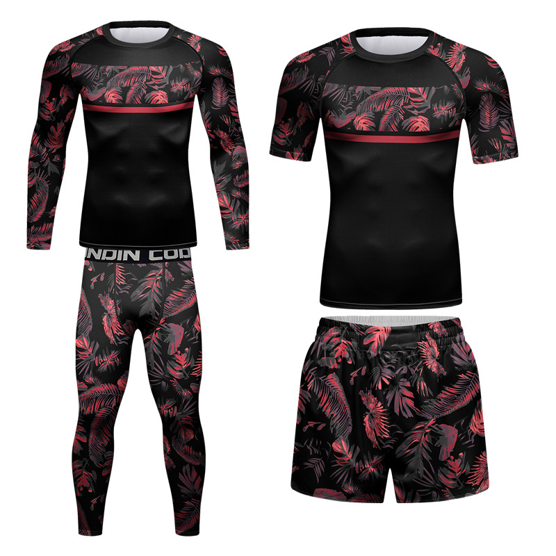 24..款休闲男士健身服速干跑步训练运动健身裤套装运动套装男