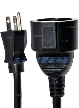 16A美规大功率电源线NEMA N6-20P转CEE7/3欧标德式插孔母座延长线