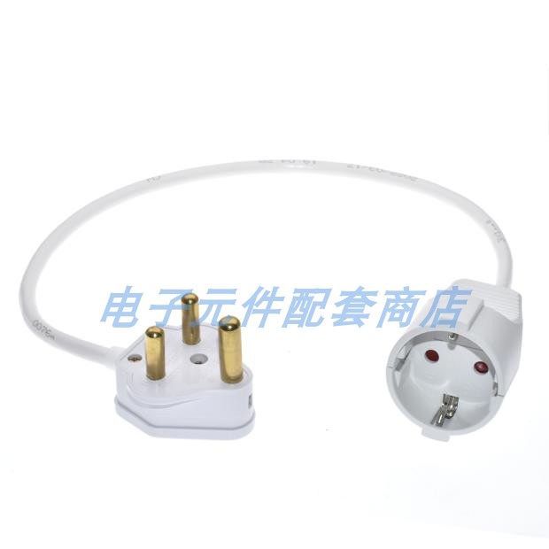 大南非印度三脚15A插头转欧规13A母座0.3米1.5米延长线PDU电源线