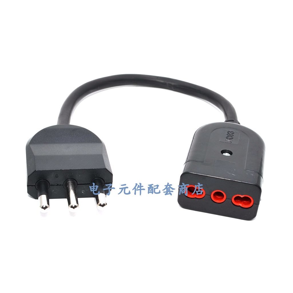 意大利16A250V延长线ITM-ITF意大利公头转母座电源连接线1.5平方