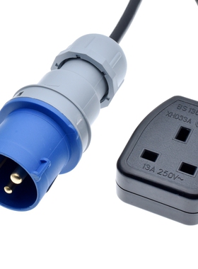 IEC309 316P6转13A英规母座16A/32A工业插头舞台灯光设备房车电源