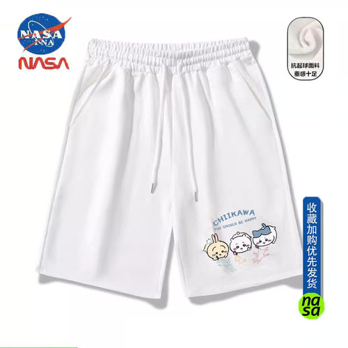 NASA潮牌吉伊卡哇乌萨奇短裤