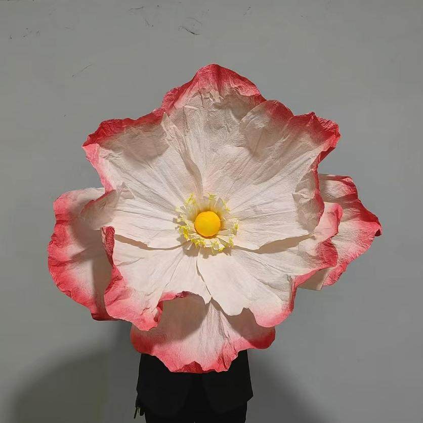 婚礼巨型仿真纸艺花染色背景大花皱纹花舞台背景商场美陈装饰布置