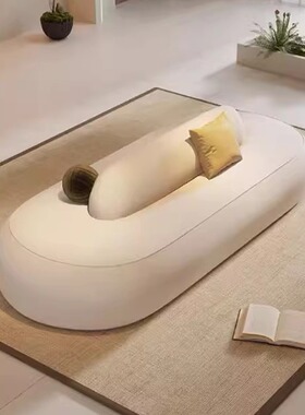 现代简约异形布艺沙发轻奢美容院休息区接待双面坐沙发酒店服装店