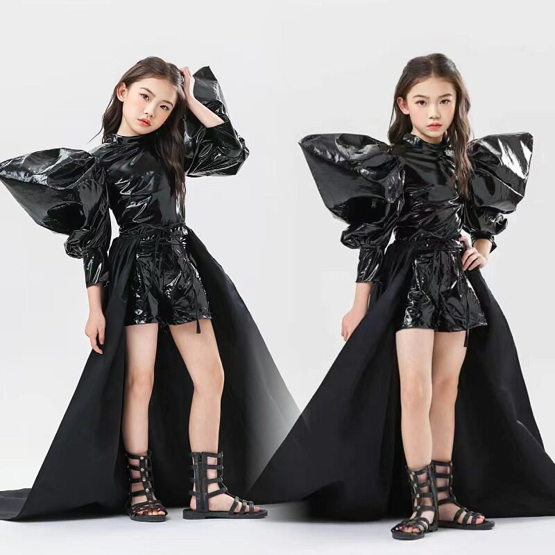 万圣节儿童演出服黑色科技