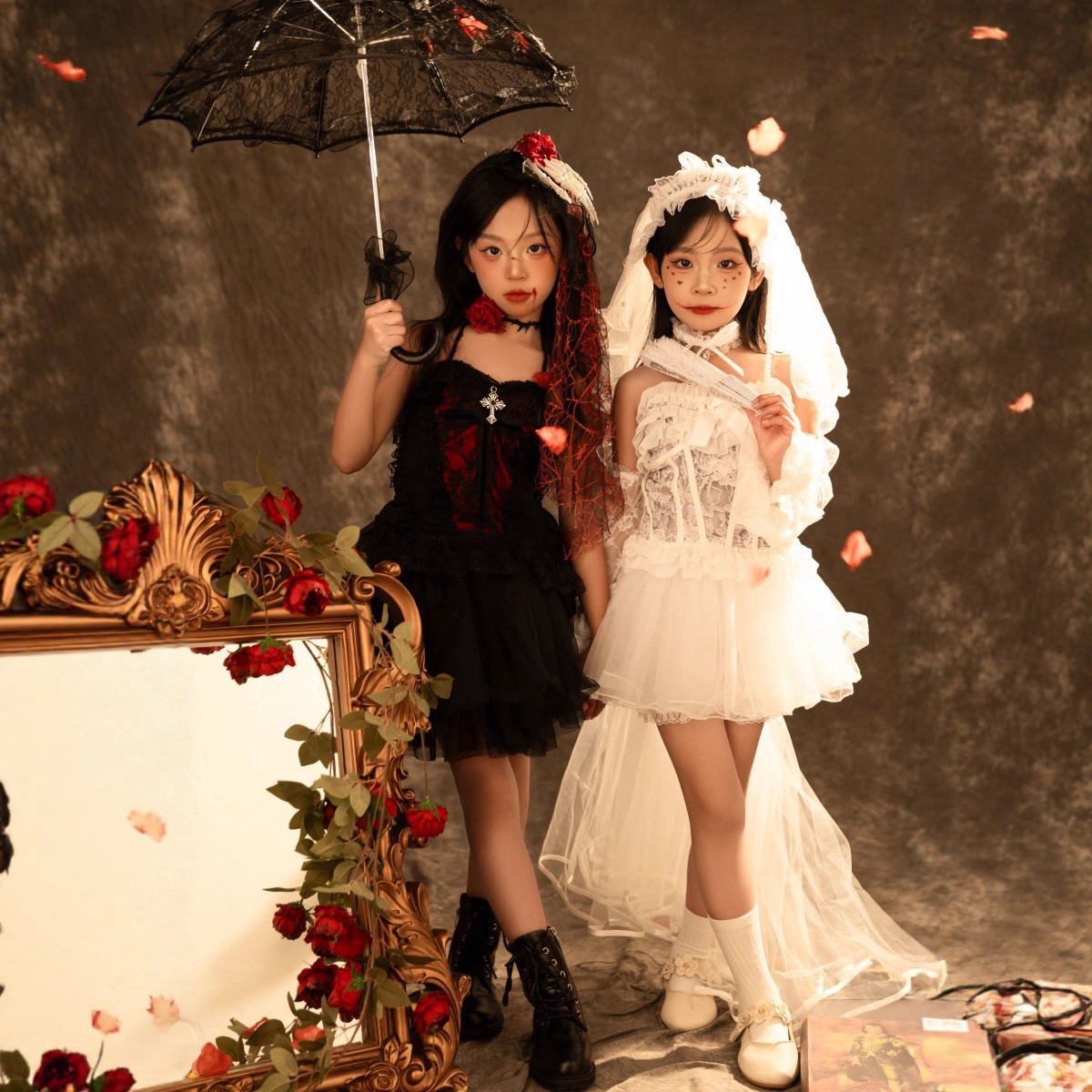 儿童万圣节吸血鬼cos服装