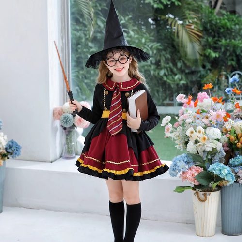 万圣节儿童服装魔法女巫装