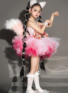 玲娜贝儿cos装粉色走秀纱质蓬蓬裙公主裙cos小狐狸可爱甜美风万圣