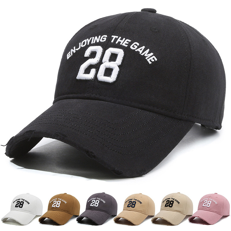 帽子女春秋季刺绣字母软顶弯檐百搭帽子显脸小鸭舌帽男户外遮阳帽