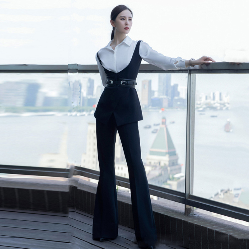 明星同款时尚套装冬季三件套装女