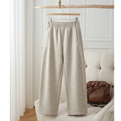 南油高货25年秋冬新款 软糯休闲保暖裤 绵羊毛香蕉窄版 阔腿九分裤